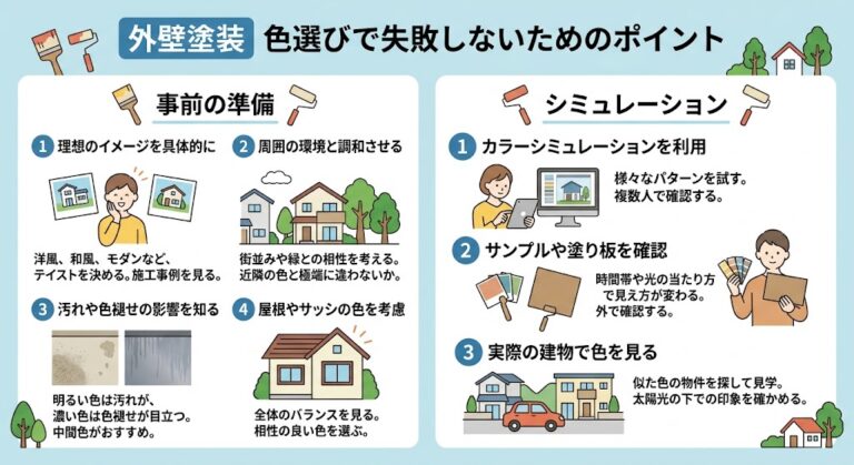 外壁塗装の色選びで失敗しないためのポイント