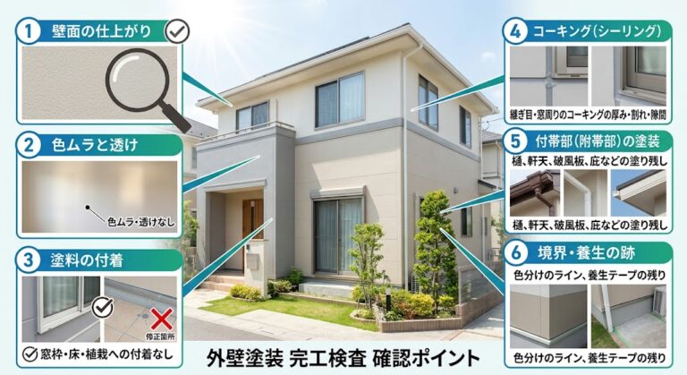 外壁塗装の完工検査で見るべき確認ポイント